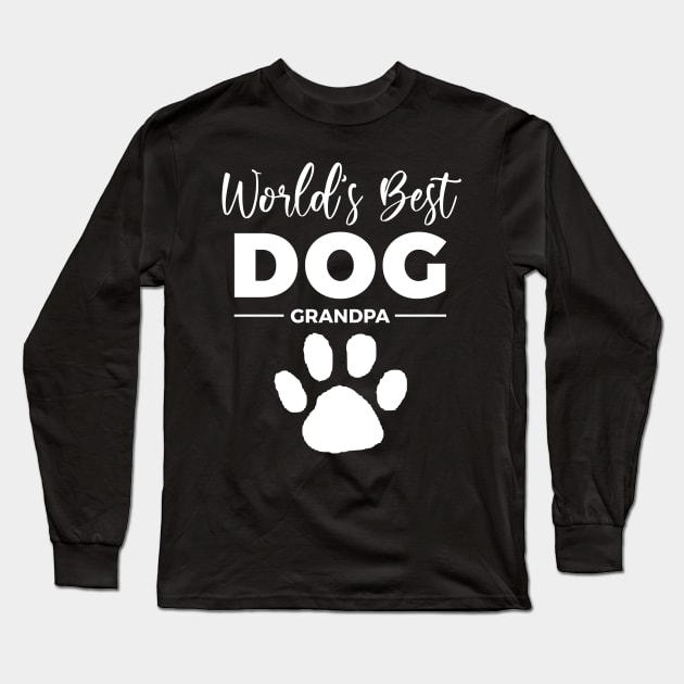 World's Best Dog Grandpa Long Sleeve T-Shirt by paveldmit